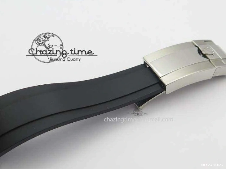 0418 ModernLook Yacht-Master 116655 SS JF Best Edition Ceramic Bezel On Rubber Strap SA 3850